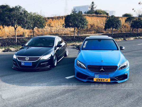 奔驰C200手工宽体改装